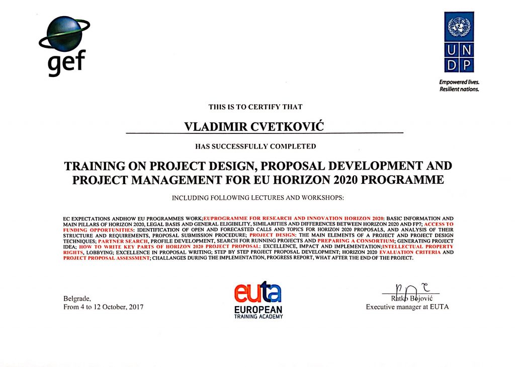 Prof. Dr. Vladimir M. Cvetković – Disaster Risk Management Expert Vladimir M. Cvetković – Expertise in Disaster Risk Management and Security