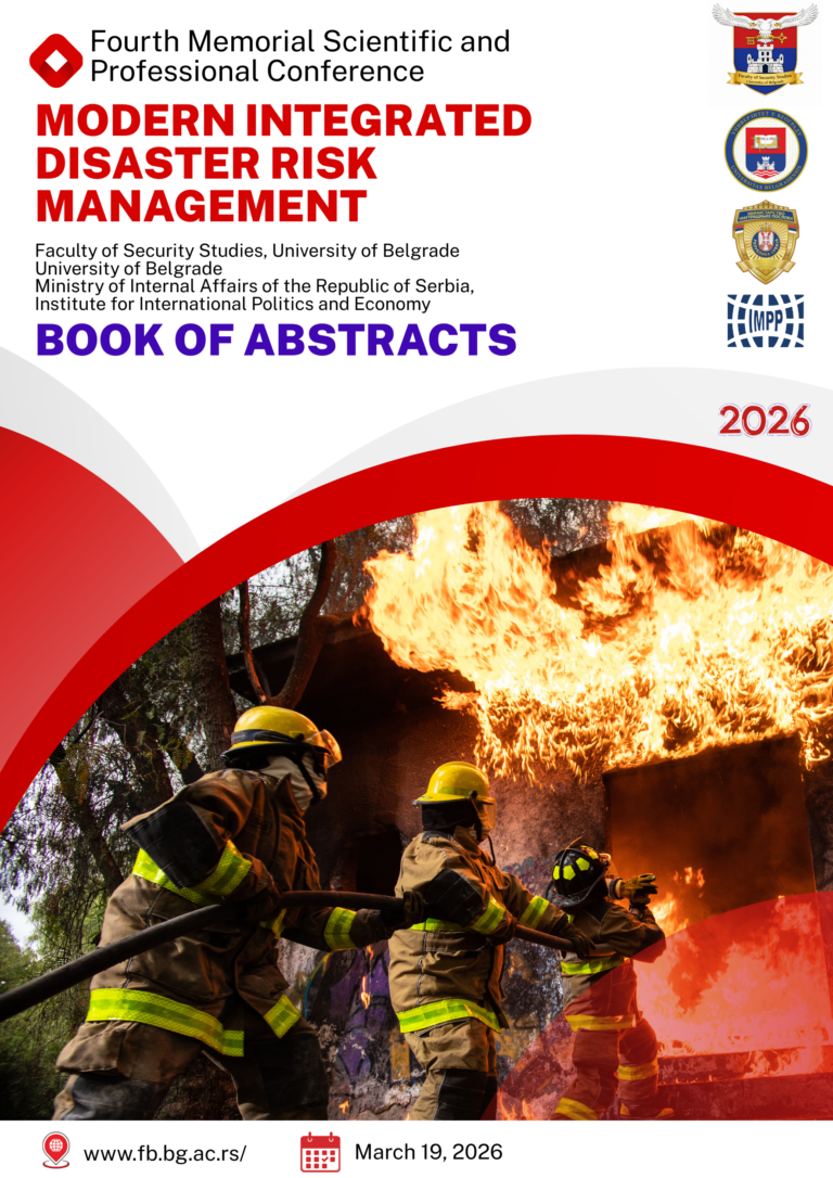 At the same time, the collection can contribute to networking institutions and individuals, the identification of priority topics for intersectoral cooperation, and the transfer of good practices from local, national, and international frameworks.
This publication will likely stimulate critical reflection on the challenges faced by communities and protection and rescue systems, and encourage the implementation of innovative, evidence-based solutions that respect the principles of prevention, responsibility, and sustainability. May this conference and its outcomes be a continuation of the idea that the best solutions are built together — at the intersection of knowledge, experience, and responsibility, in partnership between science and practice, and in the service of a safer, more resilient, and more united society.

With respect

Editor
Prof. Dr. Vladimir M. Cvetković, University of Belgrade, Faculty of Security, Belgrade, Serbia.
vmc@fb.bg.ac.rs; vladimir.cvetkovic@vmcdrm.com.
www.vmcdrm.com/