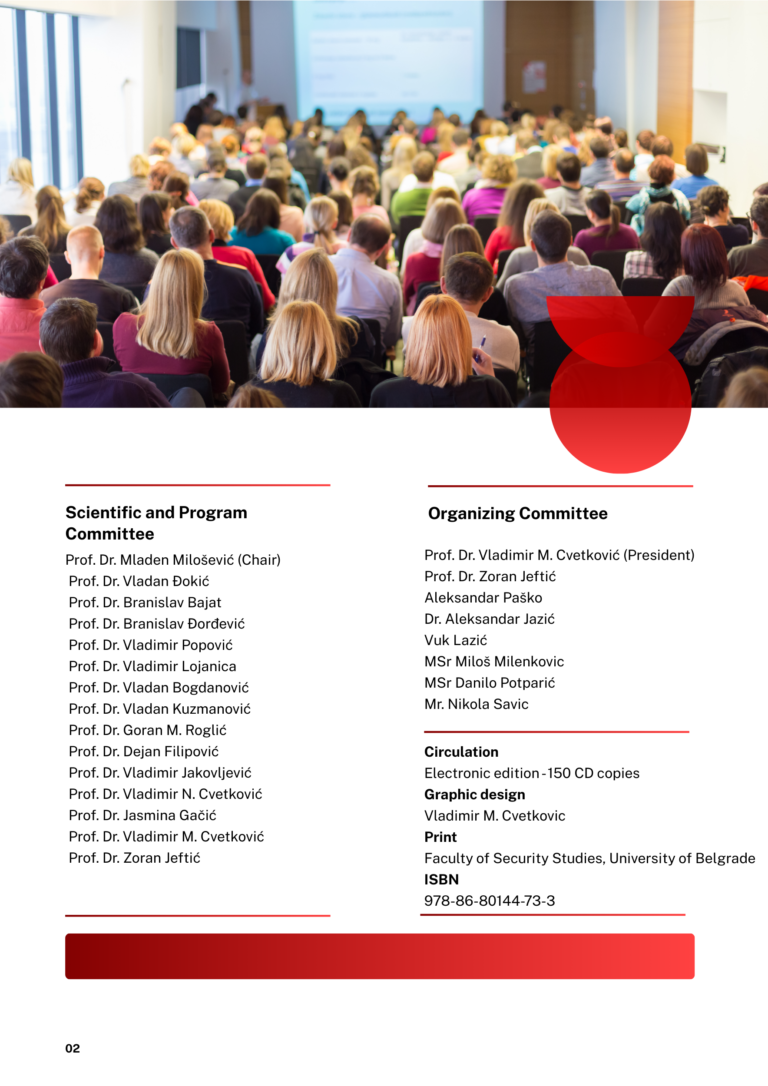 At the same time, the collection can contribute to networking institutions and individuals, the identification of priority topics for intersectoral cooperation, and the transfer of good practices from local, national, and international frameworks.
This publication will likely stimulate critical reflection on the challenges faced by communities and protection and rescue systems, and encourage the implementation of innovative, evidence-based solutions that respect the principles of prevention, responsibility, and sustainability. May this conference and its outcomes be a continuation of the idea that the best solutions are built together — at the intersection of knowledge, experience, and responsibility, in partnership between science and practice, and in the service of a safer, more resilient, and more united society.

With respect

Editor
Prof. Dr. Vladimir M. Cvetković, University of Belgrade, Faculty of Security, Belgrade, Serbia.
vmc@fb.bg.ac.rs; vladimir.cvetkovic@vmcdrm.com.
www.vmcdrm.com/