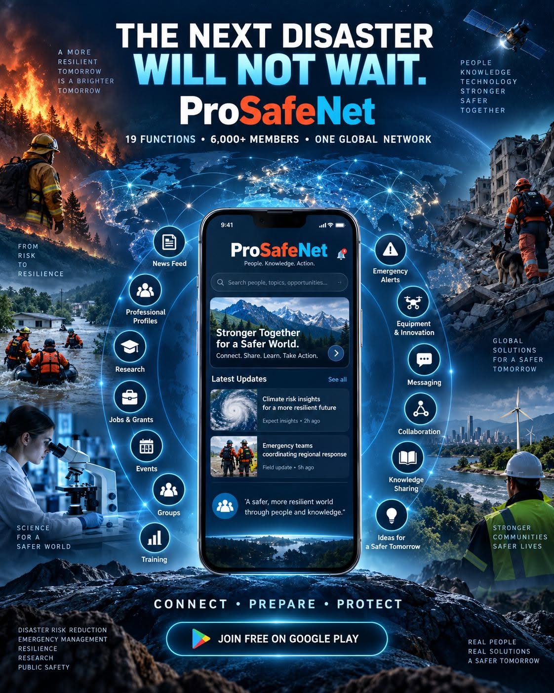The next disaster will not wait for us to exchange business cards. ProSafeNet